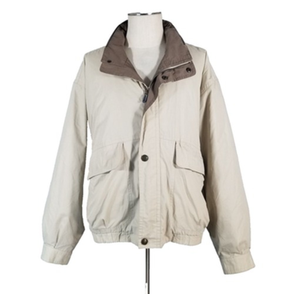 London Fog jacket mens XL beige windbreaker all season removable liner winter